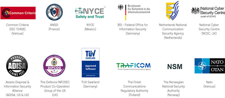 글로벌 인증 로고들